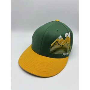 PHISH 210 Fitted Baseball Cap Green Yellow Mountains Stretchable 7 1/4- 7 5/8